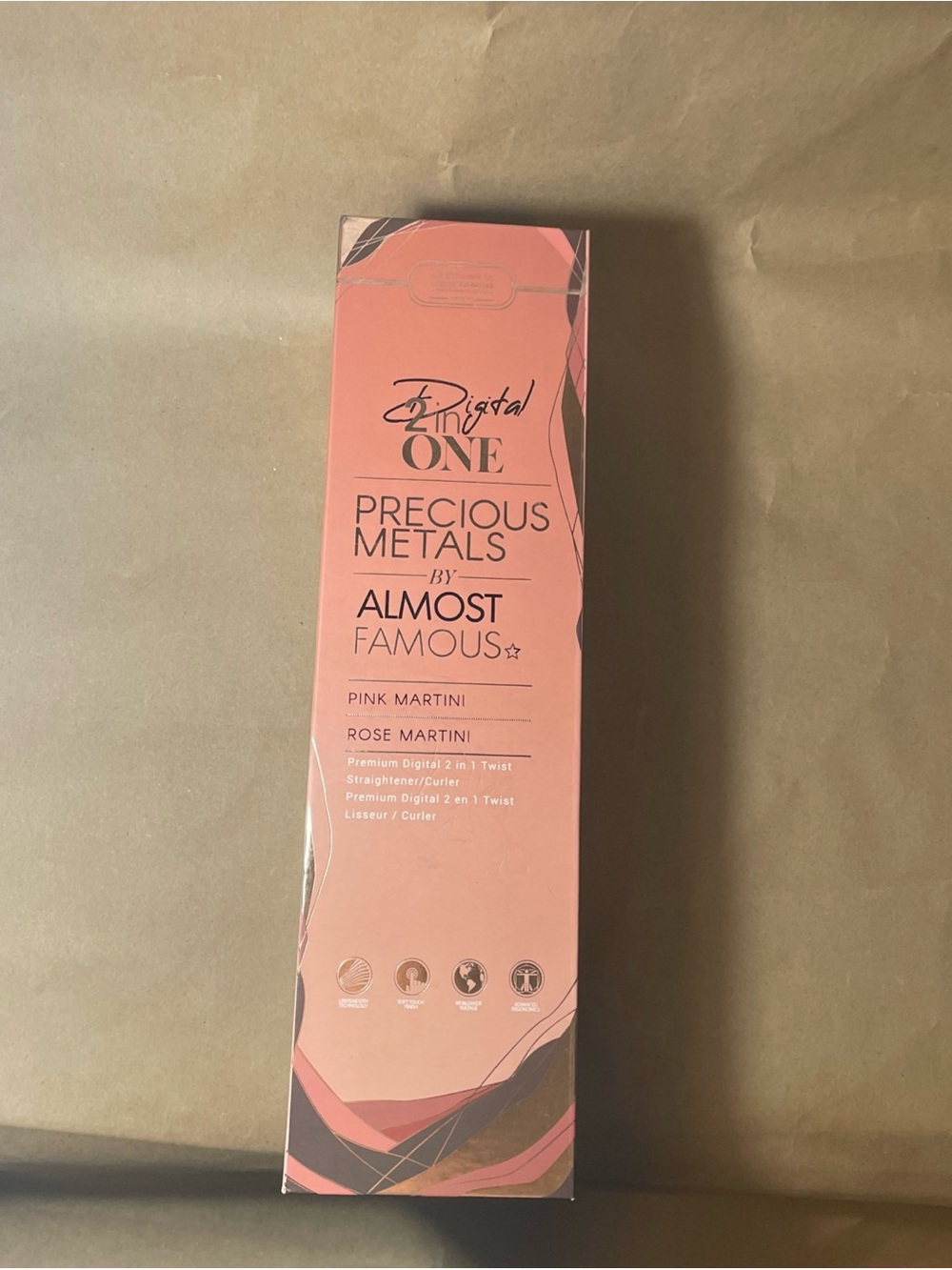 Almost Famous Precious Metals Rose Martini 2-in-1 Styler - Pink